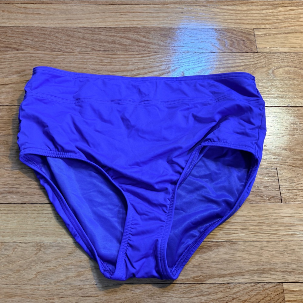 Lands’ End Royal Blue Tummy Control Bottoms Size M 10-12 EUC